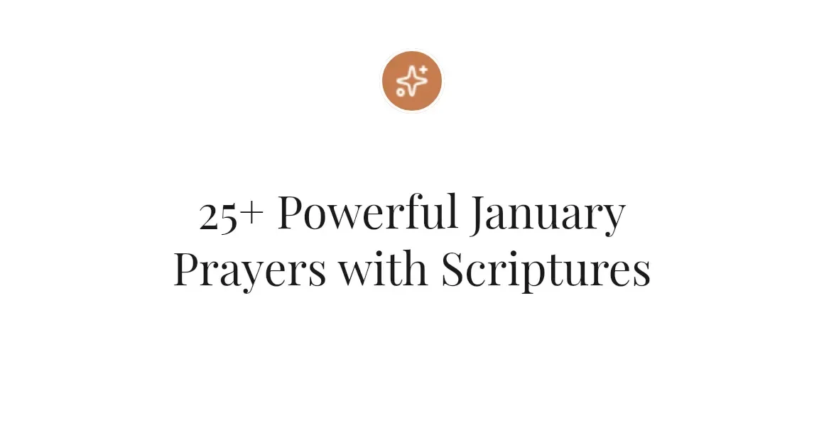25+ Powerful January Prayers with Scriptures