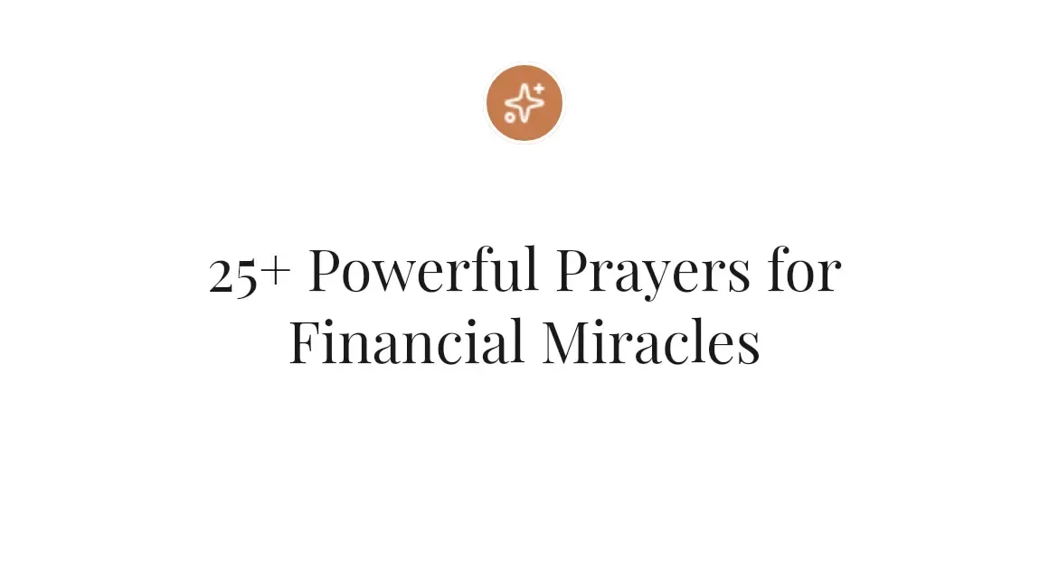 25+ Powerful Prayers for Financial Miracles