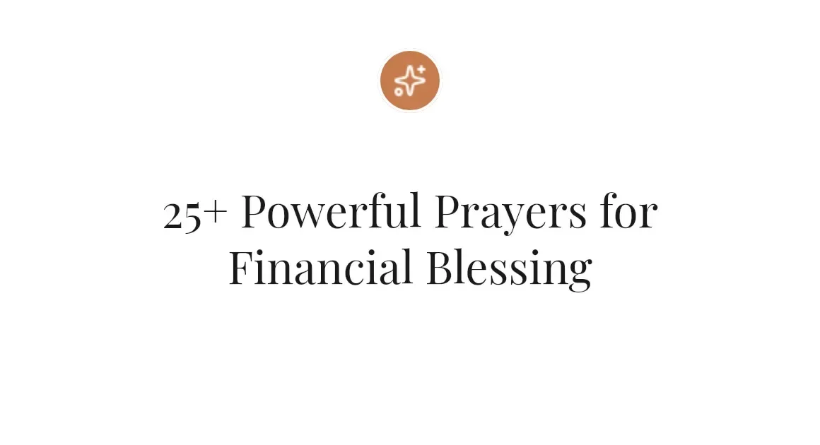 25+ Powerful Prayers for Financial Blessing
